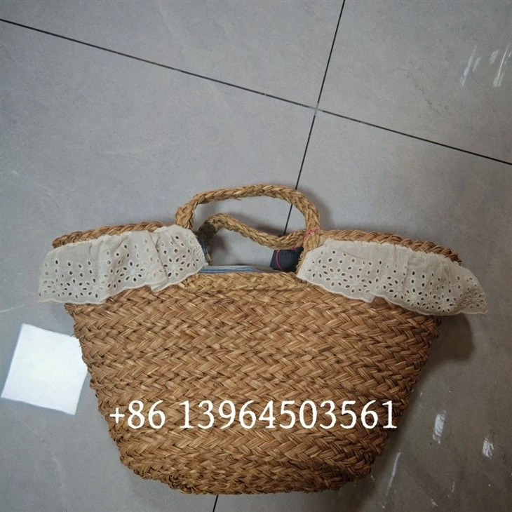 กระเป๋าหาดตะกร้าฟางจริง