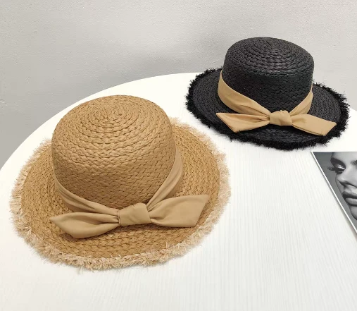 Bowknot Paper Handmade Beach Sun Hat