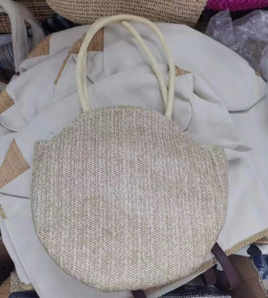 กระเป๋าสตรี PP Braid Round Straw Holiday