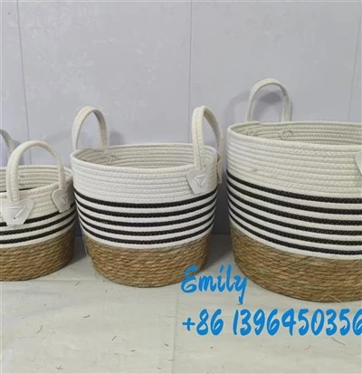 ตะกร้าถังขยะตกแต่งตามธรรมชาติ